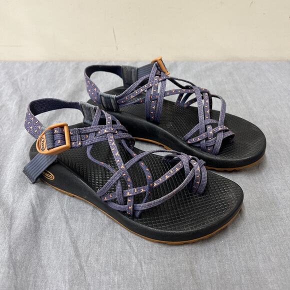 Chaco Size 8 M US Women's Sport Sandals - Multi Color Purple & Peach FS Charity - Picture 1 of 11